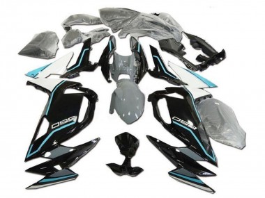Best 2020-2024 Kawasaki Ninja 650 EX650 Motorcycle Fairings - White Blue Glossy Black UK