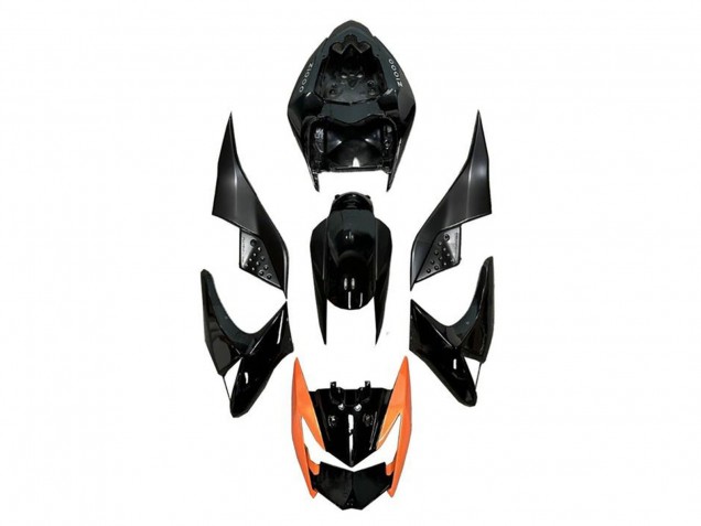 2007-2009 Kawasaki Z1000 Motorcycle Fairings - Glossy Black Orange UK