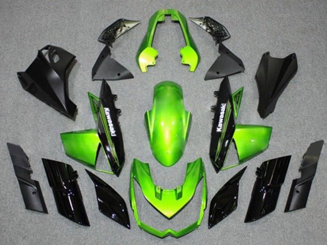 2010-2013 Kawasaki Z1000 Motorcycle Fairings - Green Black UK