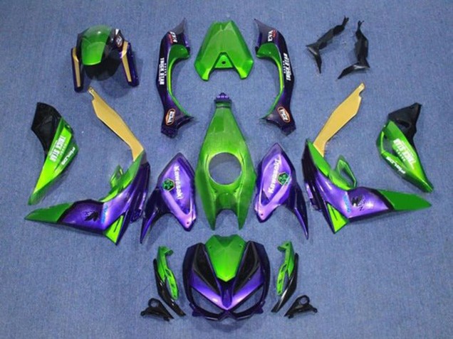 2014-2019 Kawasaki Z1000 Motorcycle Fairings - Green Yellow Purple Black UK