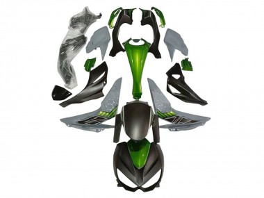 Best 2014-2019 Kawasaki Z1000 Motorcycle Fairings - Green Grey Matte Black UK