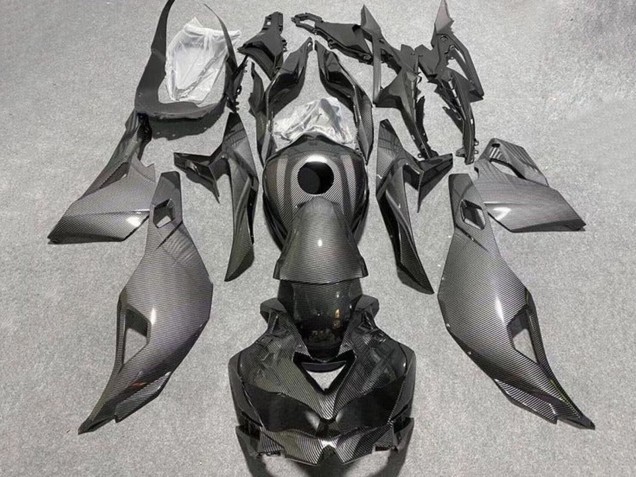 2019-2025 Kawasaki ZX25R ZX-25R Motorcycle Fairings - Black Faux Carbon Fiber UK