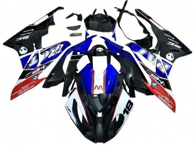 2015-2016 BMW S1000RR Motorcycle Fairings - White Red Blue Black UK