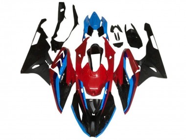 Best 2015-2016 BMW S1000RR Motorcycle Fairings - Red Blue Black Stripe UK