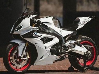 Best 2017-2018 BMW S1000RR Motorcycle Fairings - White Faux Carbon Fiber UK