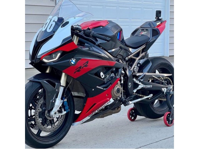 2019-2022 BMW S1000RR Motorcycle Fairings - Red Black White UK