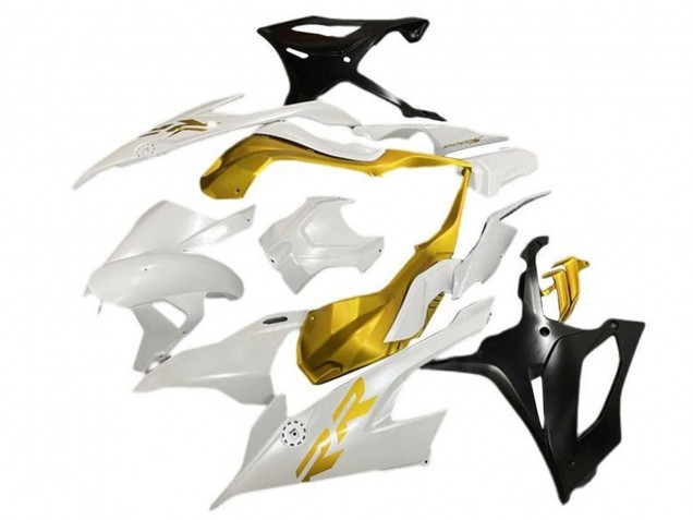 2019-2022 BMW S1000RR Motorcycle Fairings - White Gold Matte Black UK