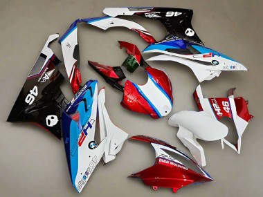 Best 2019-2022 BMW S1000RR Motorcycle Fairings - White Red Blue HP UK