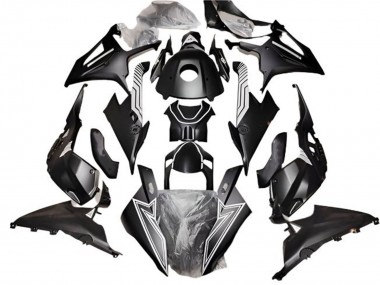 Best 2019-2022 BMW S1000RR Motorcycle Fairings - Matte Black White Lines UK