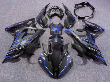 Best 2019-2022 BMW S1000RR Motorcycle Fairings - Matte Black Blue White Stripe UK