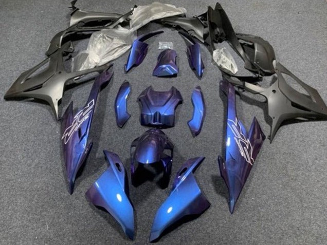 2019-2022 BMW S1000RR Motorcycle Fairings - Blue Matte Black UK