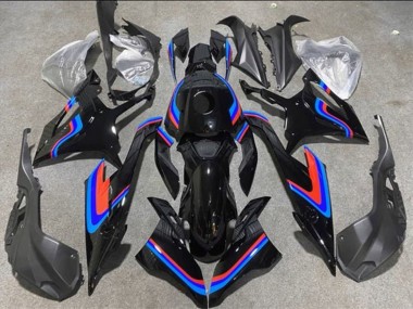 Best 2019-2022 BMW S1000RR Motorcycle Fairings - Black Double Blue Red UK