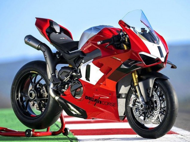2022-2024 Ducati Panigale V4 V4S Motorcycle Fairings - Silver White Red Corse UK