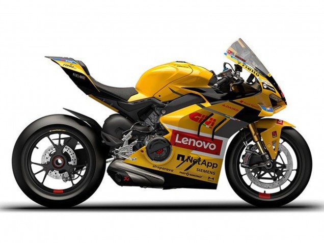 2022-2024 Ducati Panigale V4 V4S Motorcycle Fairings - Yellow Red Lenovo UK
