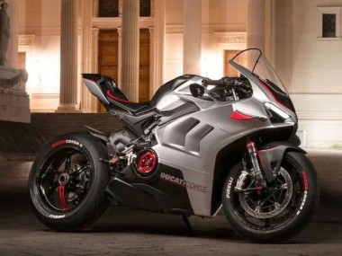 Best 2020-2021 Ducati Panigale V4 V4S Motorcycle Fairings - Silver Red Black UK