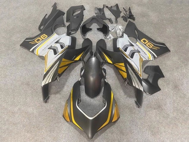 2020-2021 Ducati Panigale V4 V4S Motorcycle Fairings - White Gold Matte Black UK