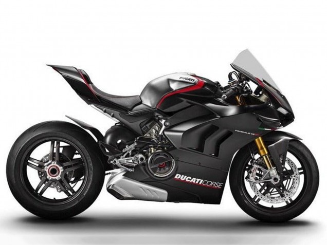 2020-2021 Ducati Panigale V4 V4S Motorcycle Fairings - Silver Red Glossy Black Corse UK
