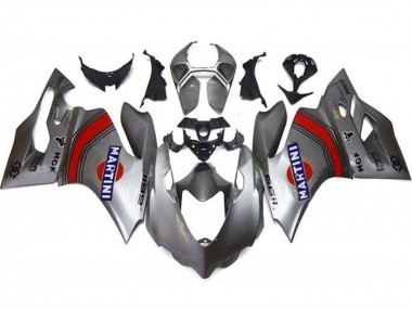 Best 2011-2014 Ducati Panigale 1199 Motorcycle Fairings - Silver Red Blue Martini UK