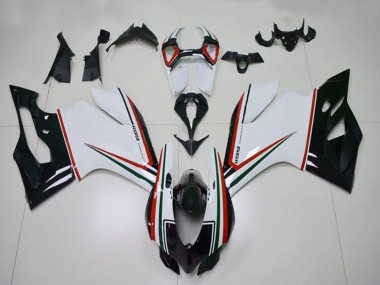 Best 2011-2014 Ducati Panigale 1199 Motorcycle Fairings - White Red Green Glossy Black UK