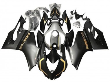 Best 2011-2014 Ducati Panigale 899 Motorcycle Fairings - Matte Black Gold Silver Corse UK