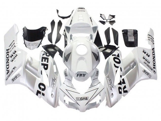 2004-2005 Honda CBR1000RR Motorcycle Fairings - White Silver Black Repsol UK