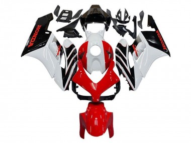 Best 2004-2005 Honda CBR1000RR Motorcycle Fairing - White Red Glossy Black Stripe UK