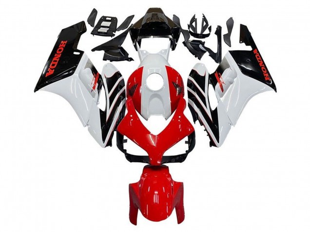 2004-2005 Honda CBR1000RR Motorcycle Fairing - White Red Glossy Black Stripe UK