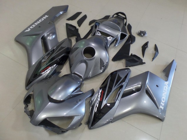 2004-2005 Honda CBR1000RR Motorcycle Fairings - Silver Glossy Black Stripe UK