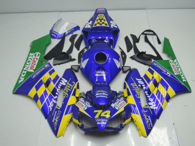 Best 2004-2005 Honda CBR1000RR Motorcycle Fairings - Blue Yellow Green MoviStar UK