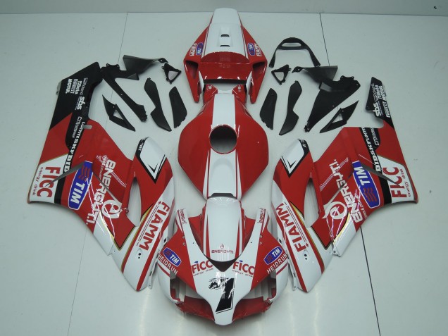 2004-2005 Honda CBR1000RR Motorcycle Fairings - White Red Blue Black Fiamm Ficc 7 UK