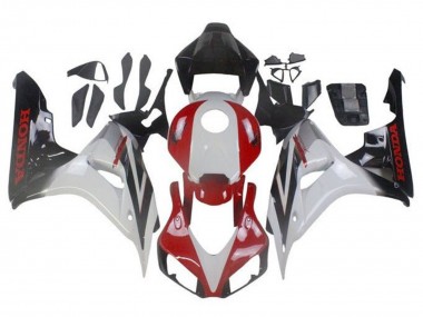 Best 2006-2007 Honda CBR1000RR Motorcycle Fairings - White Red Glossy Black Fade UK