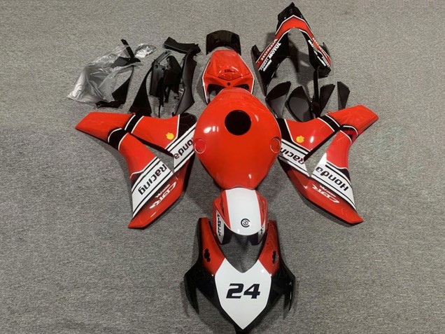 2008-2011 Honda CBR1000RR Motorcycle Fairings - Red White Glossy Black 24 UK