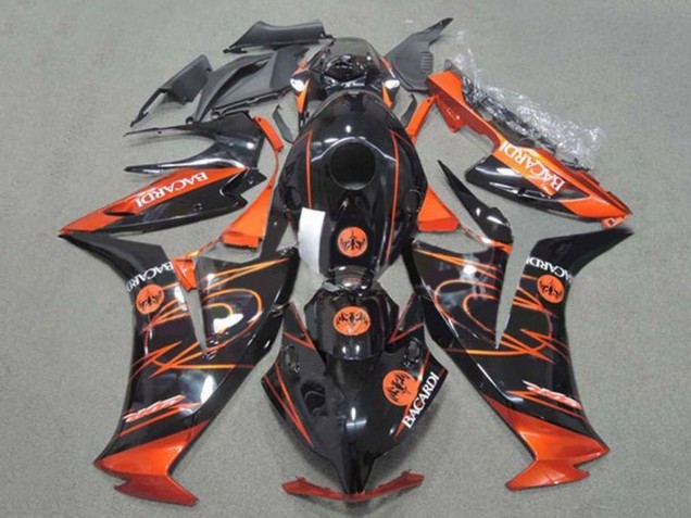 2012-2016 Honda CBR1000RR Motorcycle Fairings - Orange Glossy Black BACARDI UK
