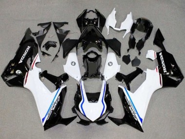 Best 2017-2023 Honda CBR1000RR Motorcycle Fairings - White Blue Glossy Black Stripe UK