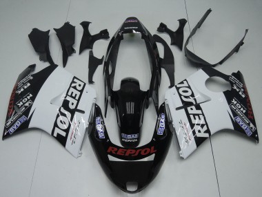 Best 1996-2007 Honda CBR1100XX Blackbird Motorcycle Fairings - Glossy Black White Red Repsol UK