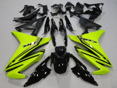 Best 2013-2015 Honda CBR500R Motorcycle Fairings - Neon Yellow Glossy Black UK