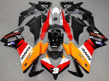 Best 2013-2015 Honda CBR500R Motorcycle Fairings - Orange White Red Glossy Black Repsol UK