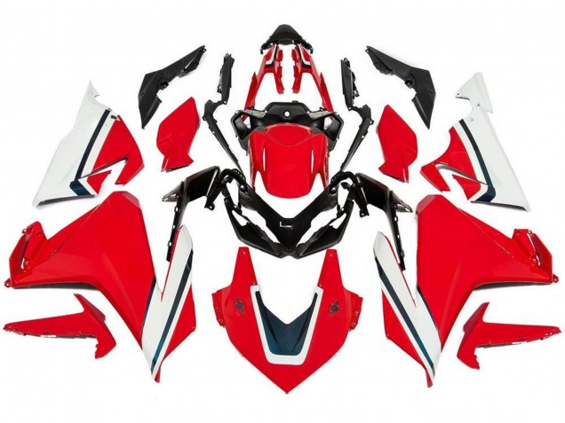2019-2021 Honda CBR500R Motorcycle Fairings - Red White Black Stripe UK