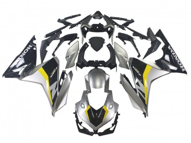 2019-2021 Honda CBR500R Motorcycle Fairing - Silver Glossy Black Yellow UK