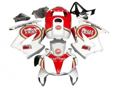 Best 2002-2013 Honda VFR 800 Motorcycle Fairings - White Red Lucky Strike UK