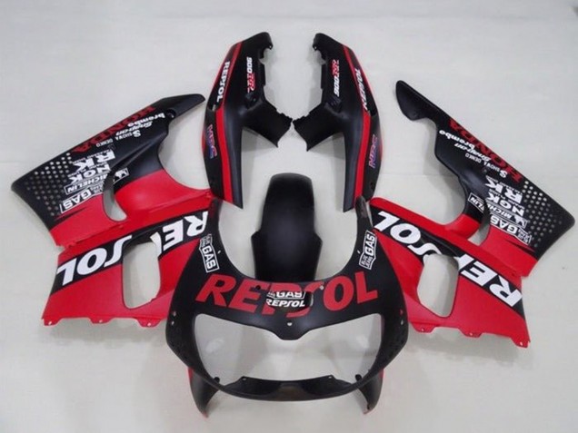 1994-1995 Honda CBR900RR 893 Motorcycle Fairings - Red Matte Black White Repsol UK
