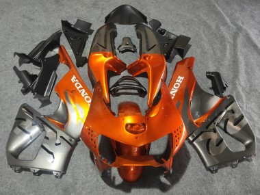 Best 1998-1999 Honda CBR900RR 919 Motorcycle Fairings - Silver Orange Chrome UK