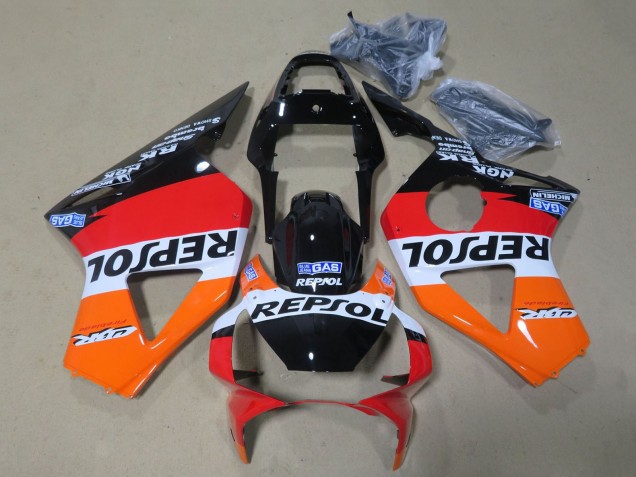 2002-2003 Honda CBR900RR 954 Motorcycle Fairing - Orange White Red Glossy Black Repsol UK
