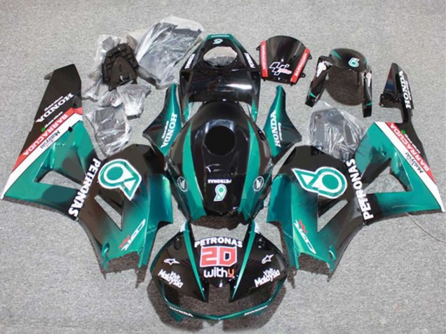 2013-2023 Honda CBR600RR Motorcycle Fairings - Teal Blue Glossy Black Petronas 20 UK
