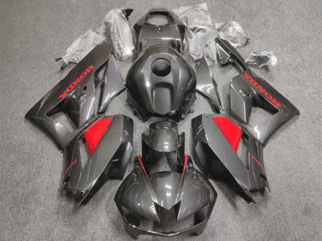 2013-2023 Honda CBR600RR Motorcycle Fairings - Faux Carbon Fiber Red UK
