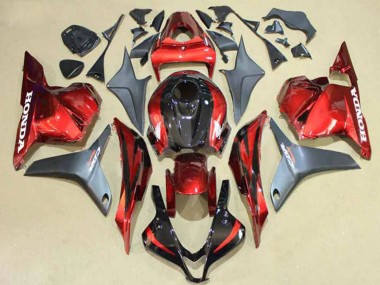 Best 2009-2012 Honda CBR600RR Motorcycle Fairings - Silver Red Glossy Black UK
