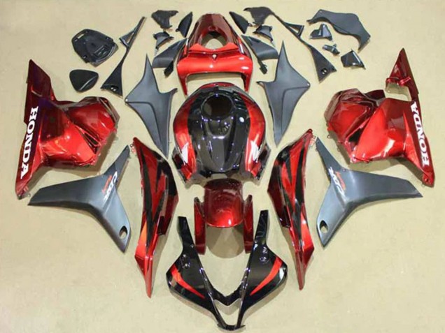 2009-2012 Honda CBR600RR Motorcycle Fairings - Silver Red Glossy Black UK