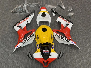 Best 2007-2008 Honda CBR600RR Motorcycle Fairings - Yellow White Red Glossy Black Repsol HRC UK