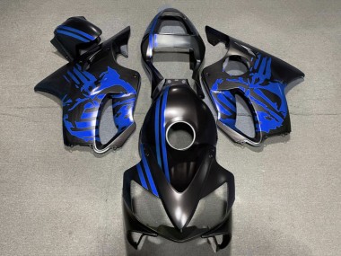 Best 2001-2003 Honda CBR600 F4i Motorcycle Fairings - Blue Matte Black Skull UK