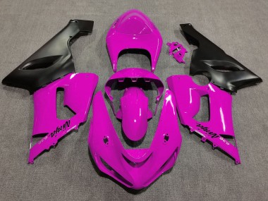 Best 2005-2006 Kawasaki ZX6R Motorcycle Fairings - Pink Matte Black UK